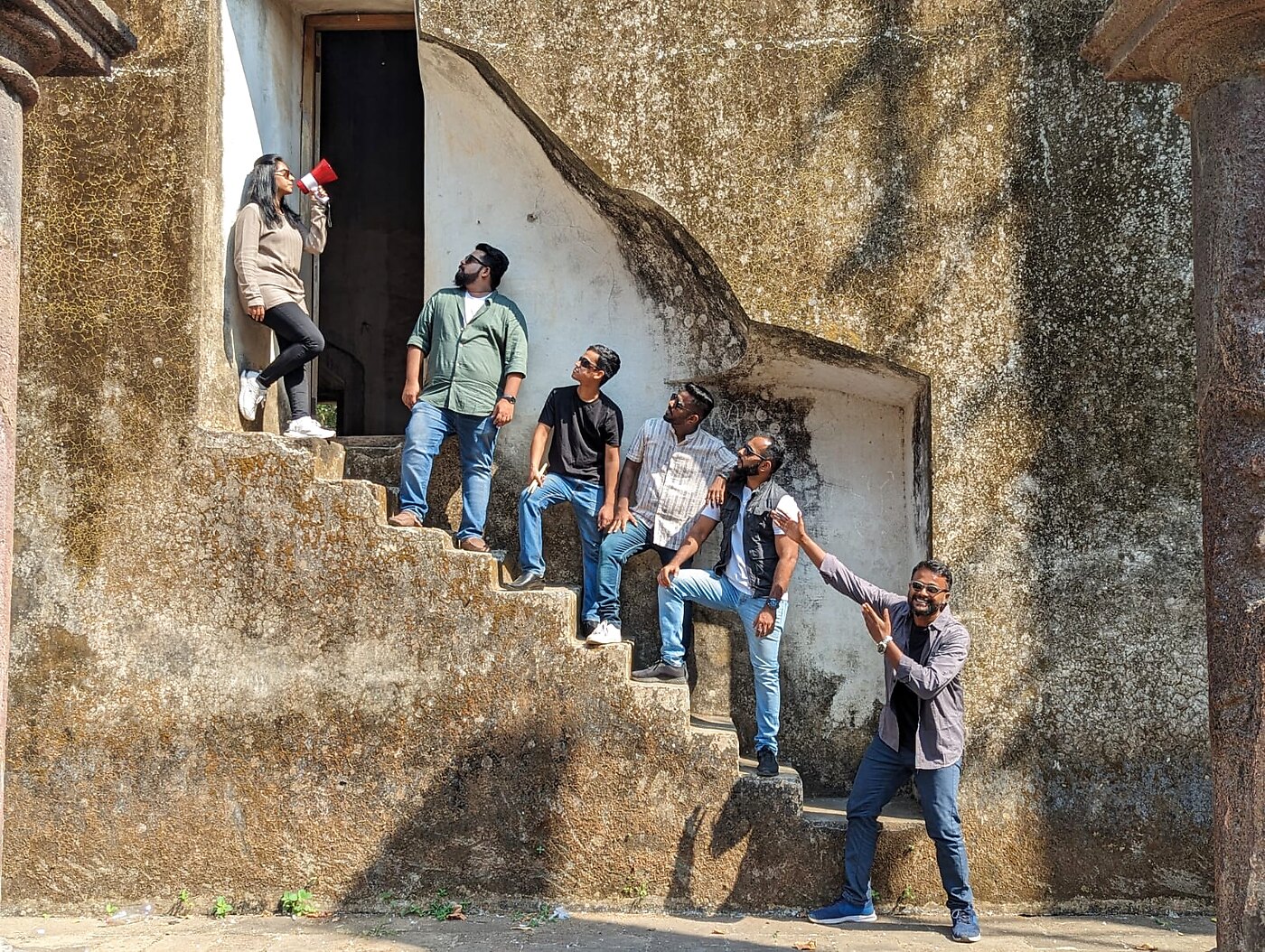 KL 316 on the fort stairs